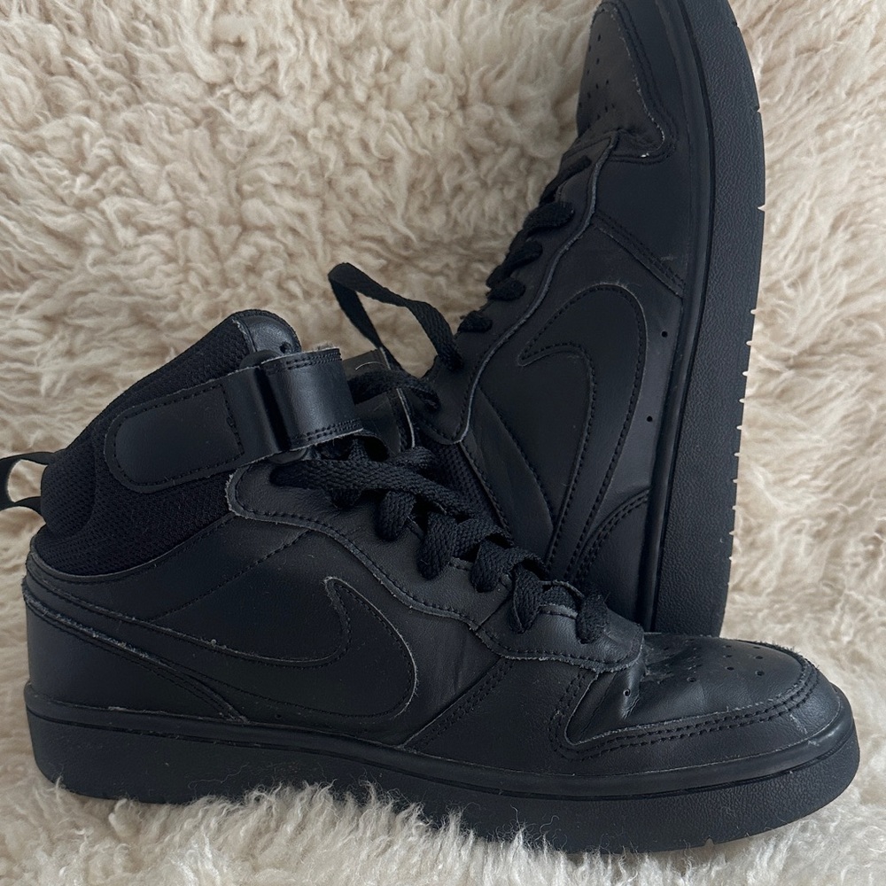 Nike All-Black High-Top Sneakers